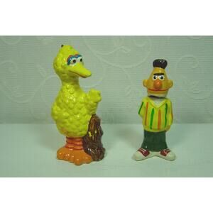 VINTAGE MUPPET ORNAMENTS--BIG BIRD & BERT--KOREA-"AS IS"